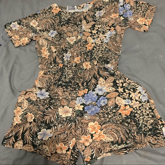 Petite Sophisticate Other - Tropical vintage 90s romper